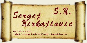 Sergej Mirkajlović vizit kartica